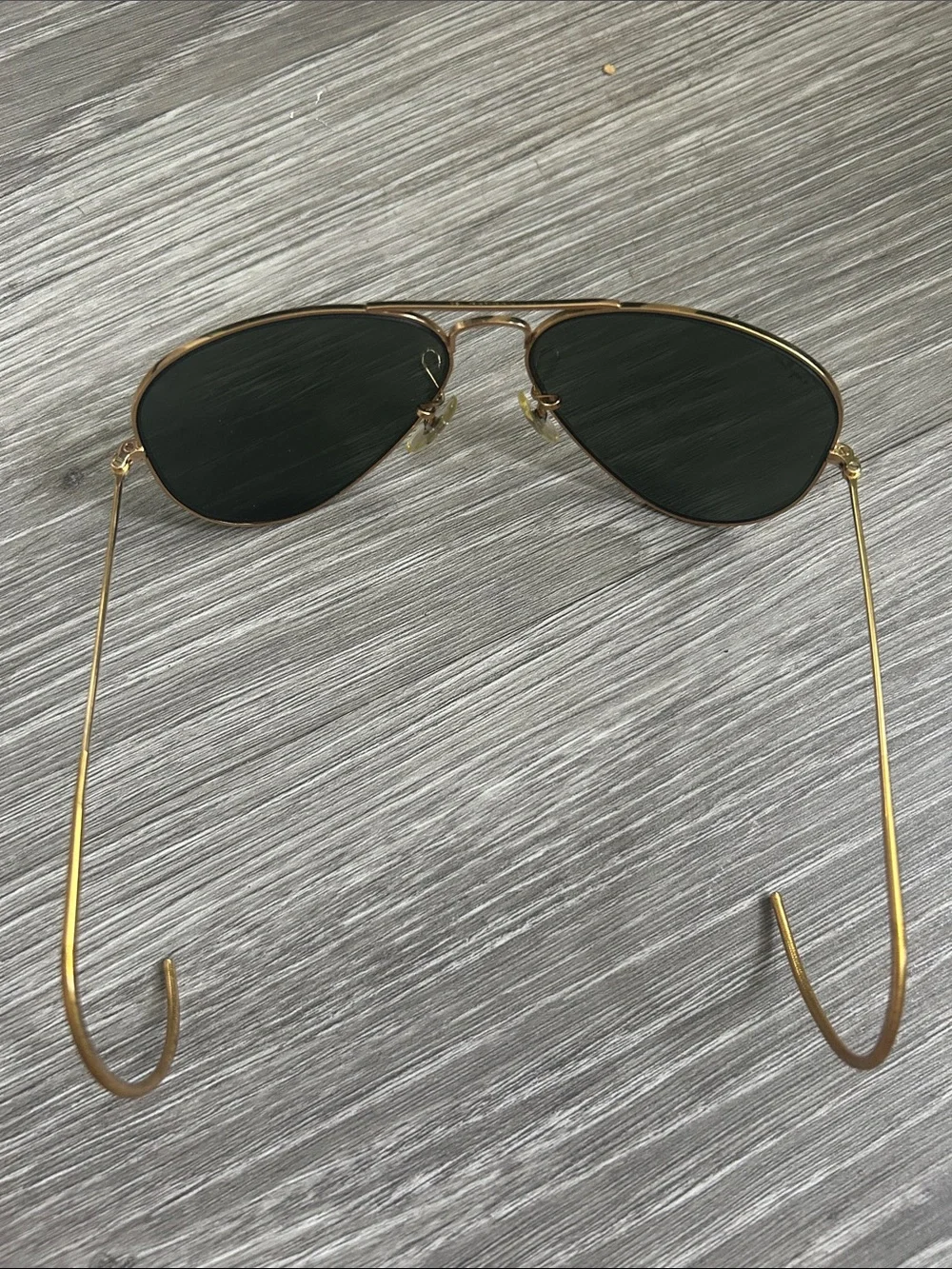 RARE Ray-Ban Gold Metal Outdoorsman Aviator Sunglasses 58 14